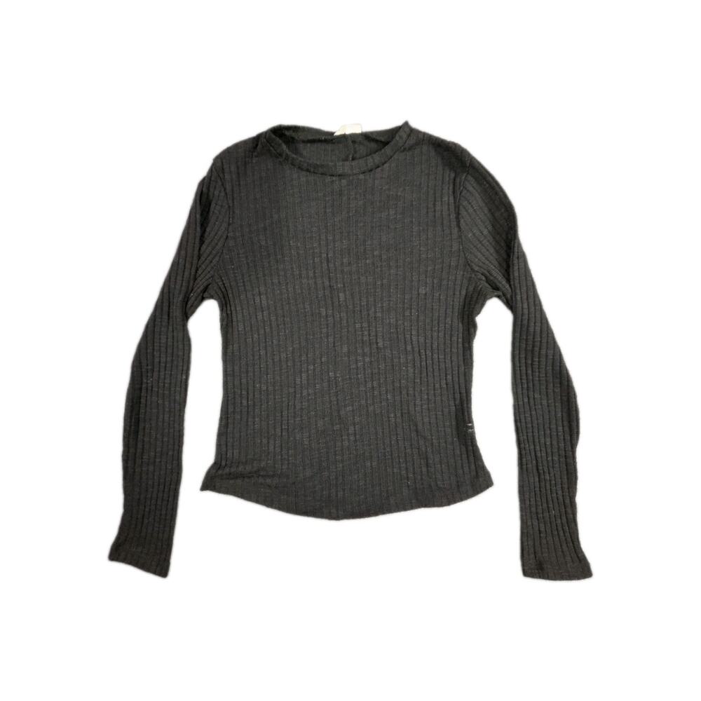 Intimately Free People Women's Size S Black Mesh Long Puff Sleeve Top C10